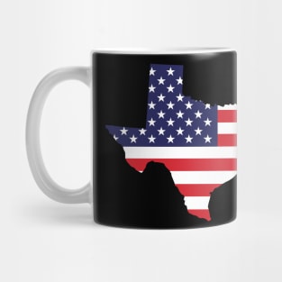 Texas State Shaped Flag Background Mug